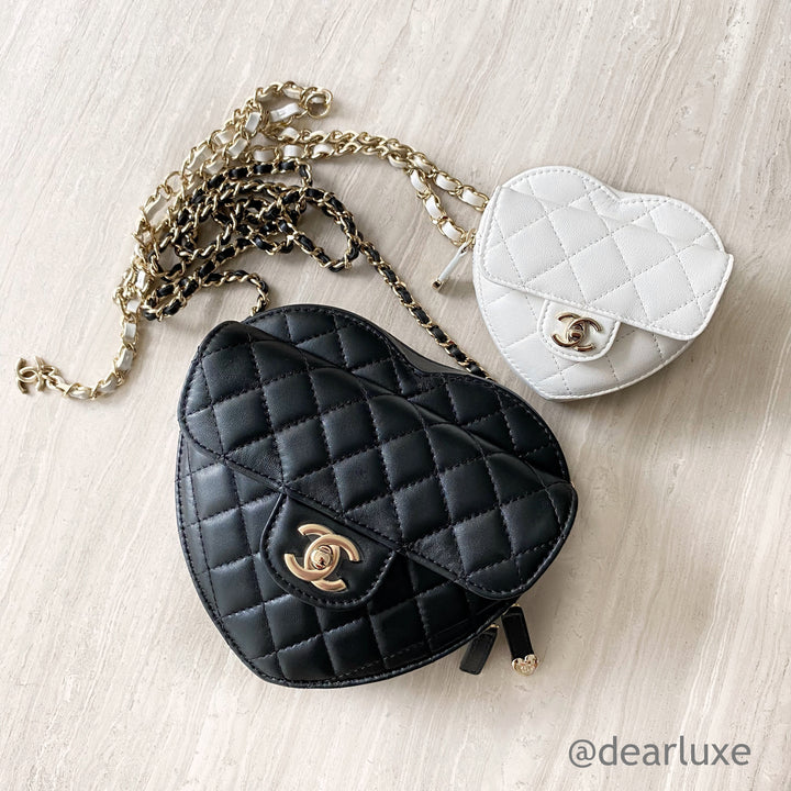 CHANEL 22S Large Heart Bag in Black Lambskin - Replica Handbags Shopping
.com