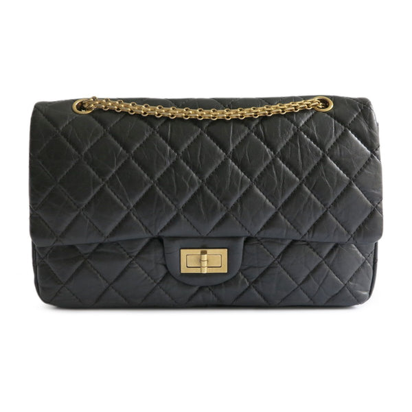 CHANEL 2.55 Reissue Flap Bag Size 227 in Black Aged Calfskin - Replica Handbags Shopping
.com