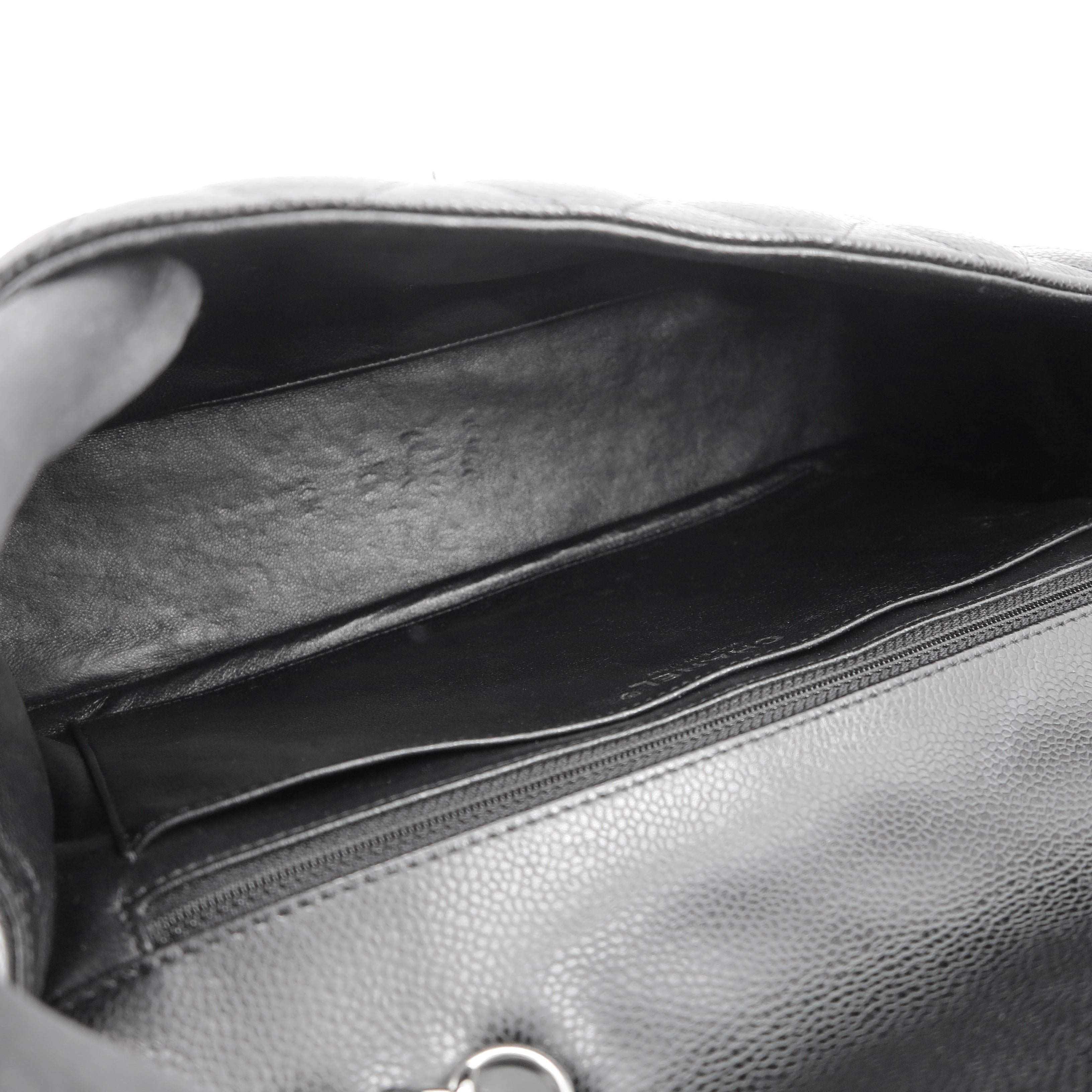 CHANEL Jumbo Classic Single Flap Bag in Black Caviar - Replica Shoes .com