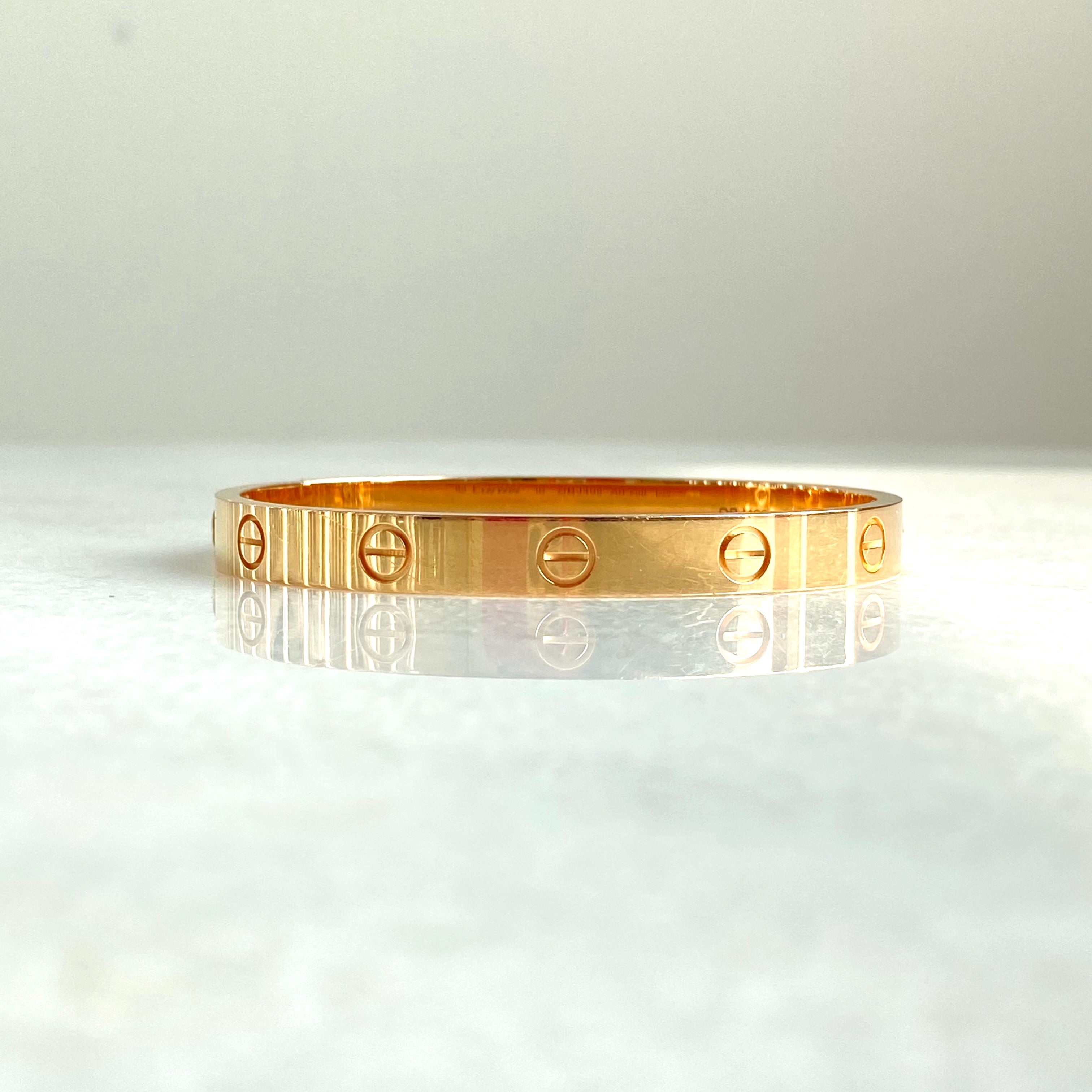 CARTIER Love Bracelet in 18k Pink Gold Sz 16 - Replica Shoes .com