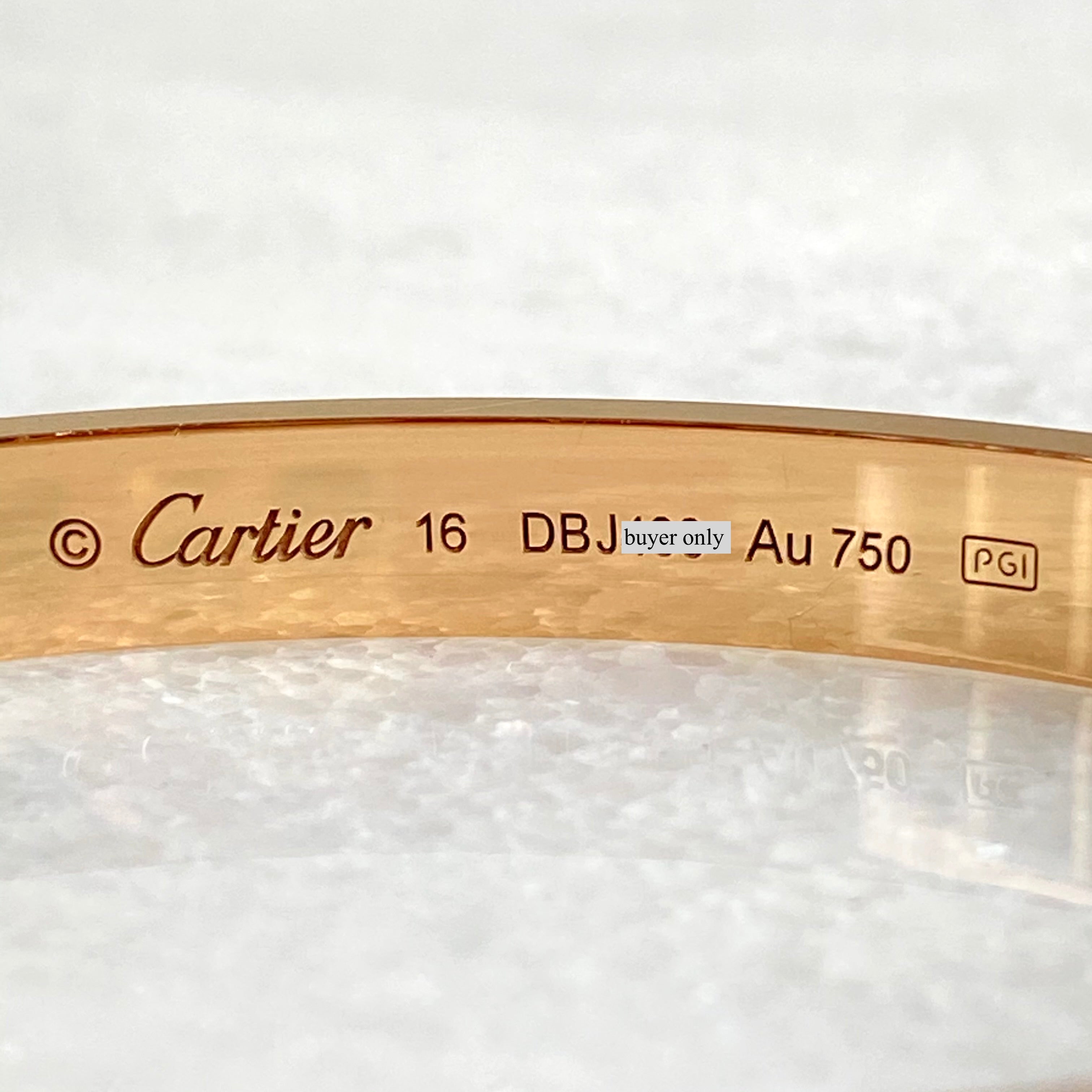 CARTIER Love Bracelet in 18k Pink Gold Sz 16 - Replica Shoes .com