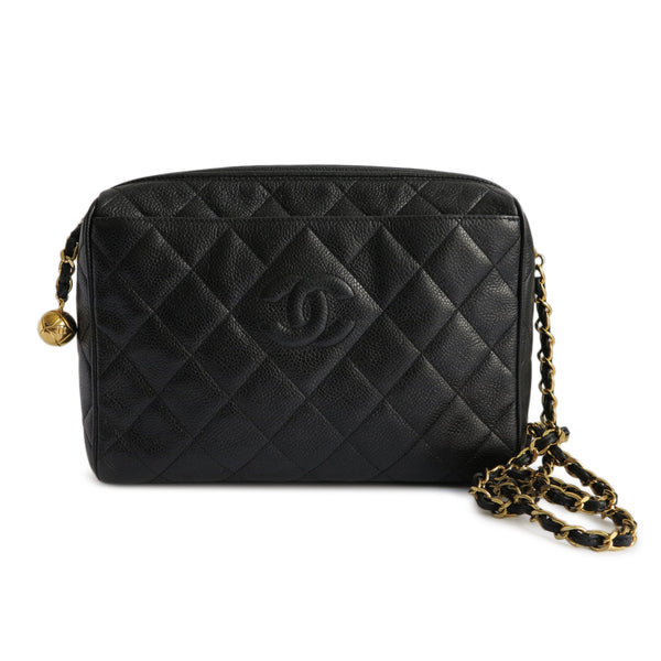 CHANEL Vintage Camera Bag in Black Caviar - Replica Handbags Shopping
.com