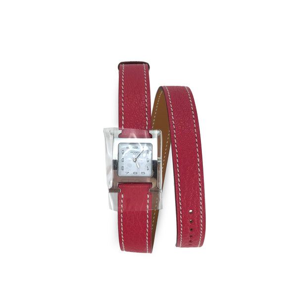 HERMÈS Heure H Double Tour Watch in Bougainvillea Leather - Replica Handbags Shopping
.com