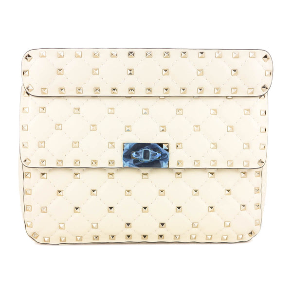 Valentino Small Rockstud Spike Quilted Shoulder Bag in Ivory | Replica Handbags Shopping
.com