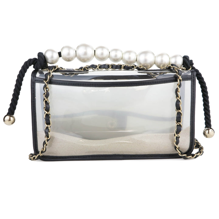 CHANEL Coco Sand Pearl Strap PVC Medium Flap Bag - Replica Handbags Shopping
.com