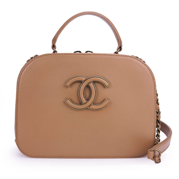 CHANEL Caramel CC Small Bowling Bag - Replica Handbags Shopping
.com