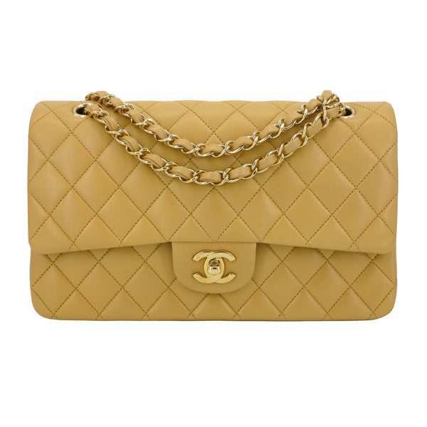 CHANEL Medium Classic Double Flap Bag in Dark Beige Lambskin - Replica Handbags Shopping
.com