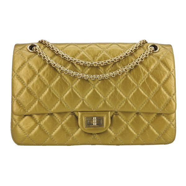 CHANEL 2.55 Reissue Flap Bag Size 226 in Gold Aged Calfskin - Replica Handbags Shopping
.com