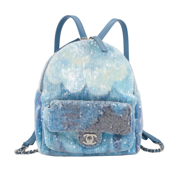 CHANEL 18S Blue Sequin Waterfall CC Backpack - Replica Handbags Shopping
.com