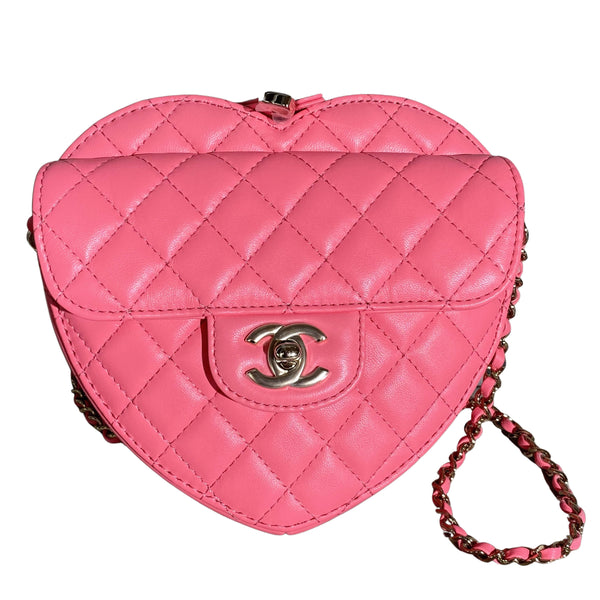 CHANEL 22S Large Heart Bag in Pink Lambskin - Replica Handbags Shopping
.com