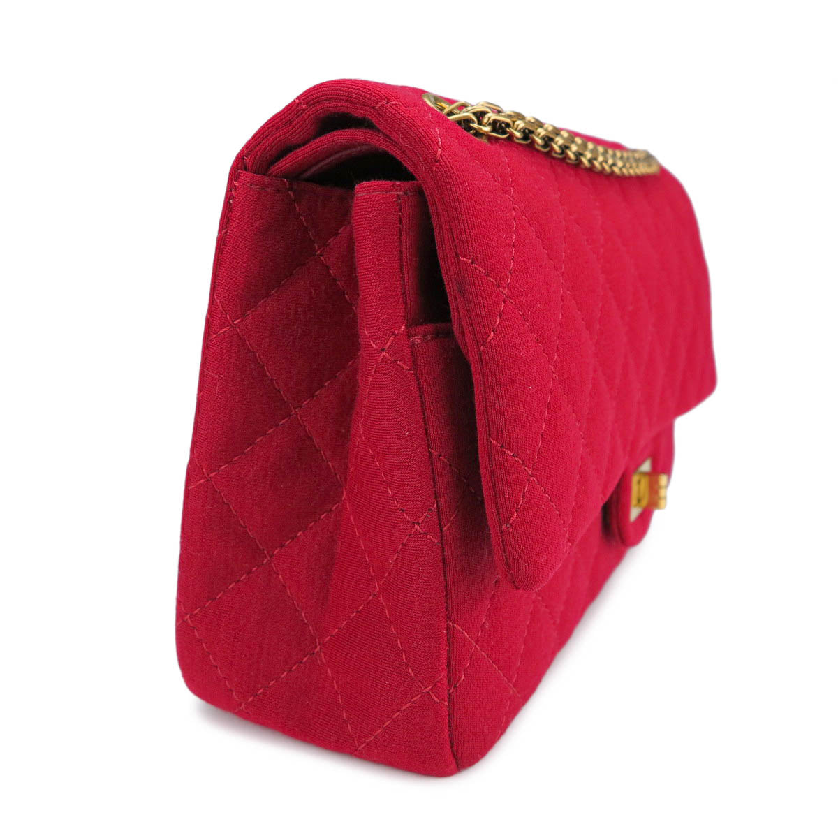 CHANEL 2.55 Reissue Flap Bag Size 226 in Red Jersey - Replica Shoes .com
